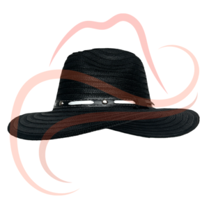 Vista tres cuartos del sombrero Indiana Aipa, resaltando su diseño sofisticado en color oscuro y su estructura unisex.